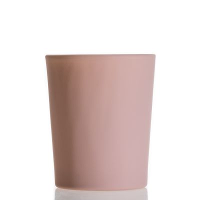 Wholesale Luxury Custom Decorative Empty Glass Candle Holder 90ml Matte Pink Candle jar