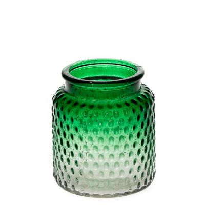 Wholesale Luxury Crystal Glass Round Green Candle Jar 350ml Empty Candle Container 