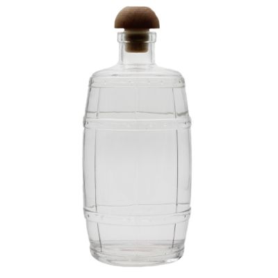 Glass Bottle Bamboo Shape Cylinder Glass Bottle 750ML For Gin Glass Bottle Liquor Whisky 