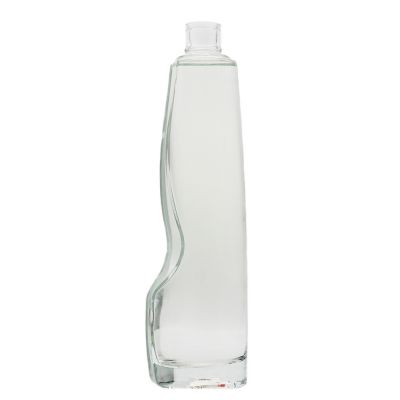 Custom Promotional Durable Using Unique Shaped 750ml Glass Liquor Whiskey Glass Bottle