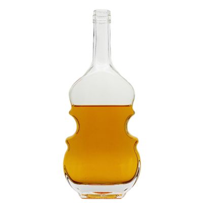 Custom high quality durable using various whisky Magnum violin-shaped bottles
