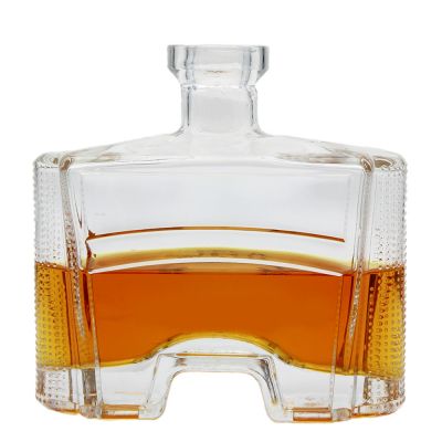 factory custom engraving special bottle high-end brandy whisky rum glass bottles