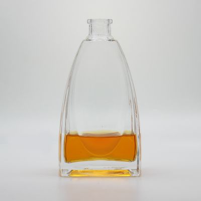 500ml super flint wine glass bottle brandy whisky glass bottle with wood cork 