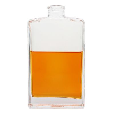 2021 wholesale high quality brandy bottles square shape whisky glass bottle 