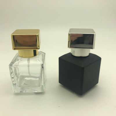 black painting square perfume glass bottle in 30ml