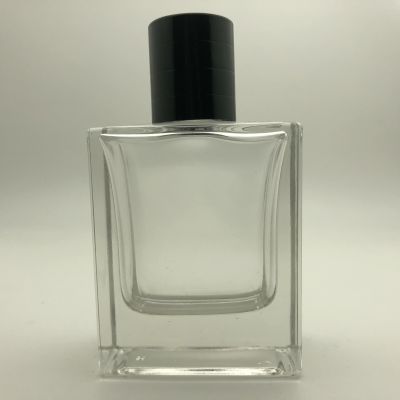 Aluminum perfume cap simple rectangle square perfume bottle 50ml