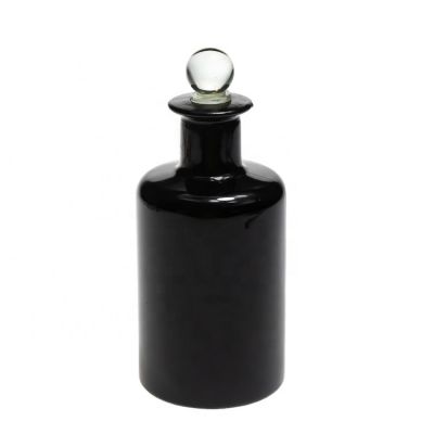 Black color glass reed diffuser bottle 220ml fragrance diffuser for air fresh