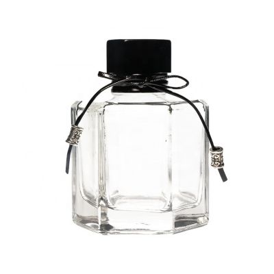 Wholesale 100ml Clear Empty Hexagonal Perfume Reed Diffuser Glass Bottle