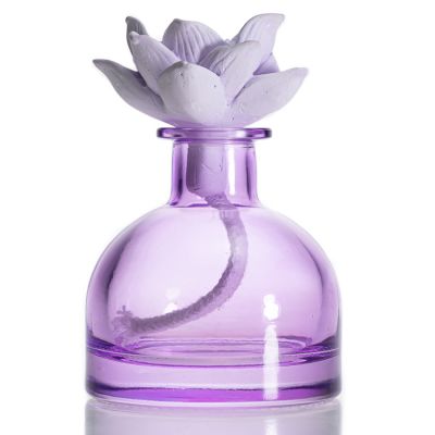 Half Ball Shaped Aroma Diffuser Bottle 50ml Fragrance Diffuser With Gypsum Flowers