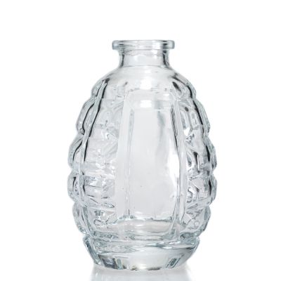 Wholesale 200ml clear decorative bomb shape diffuser glass bottle empty perfume bottle
