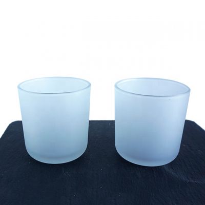 stock feature 8oz empty candle vessels frosted glass candle containers for home decor