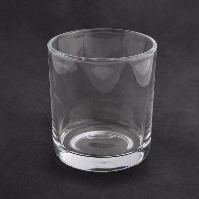 400ML customized round bottom glass candle holder for wholesale