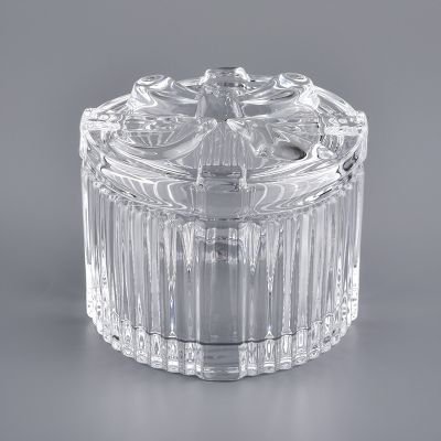 Special clear glass candle jar with lids for wholesale