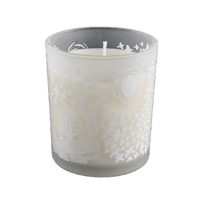 12oz glass candle holders with decal printing