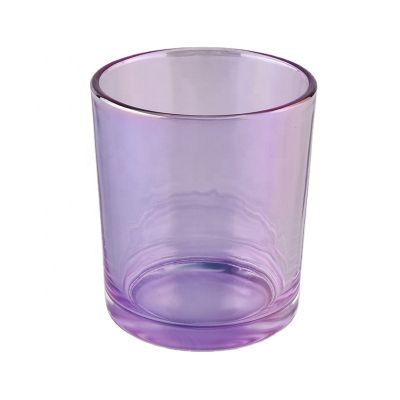 holographic glossy electroplating glass candle jars
