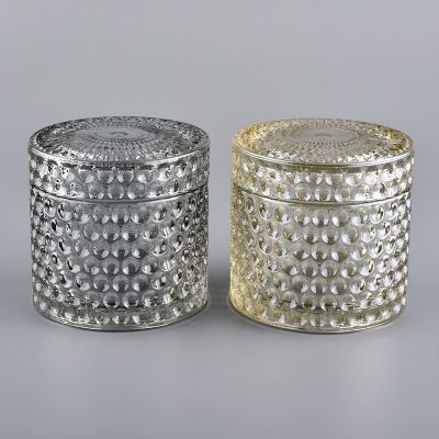 wholesale high quality glass candle holder with lids