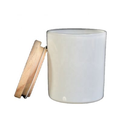 10oz 11oz glass candle jars with wood lid