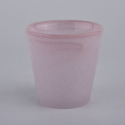 cute pink glass candle jars