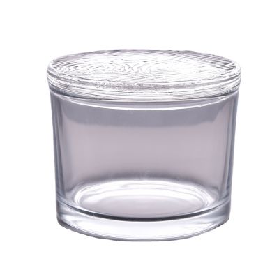 Clear glass candle holders with lids