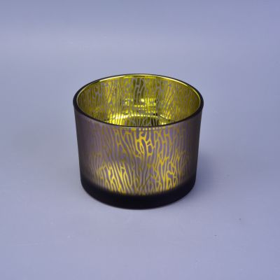 Frosted Glass Candle Jar With Laser Pattern For Candle Making Home Decor
