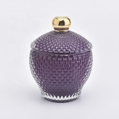 Luxury spray color glass candle vessels