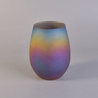16 oz Matte colored aroma glass candle jars