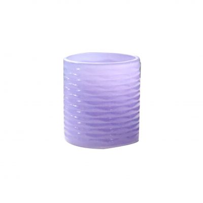 7oz empty purple grey spray candle jar very cheap candle jar with relief