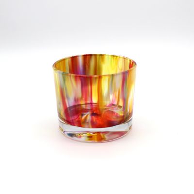 Newest Design Magmatic Flow Glass Candle Jar