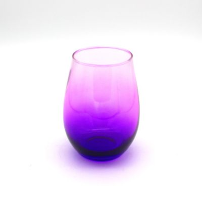 Colored Decorative Mouth Blown Glass Candle Jar Customized Glass Containers for Candle
