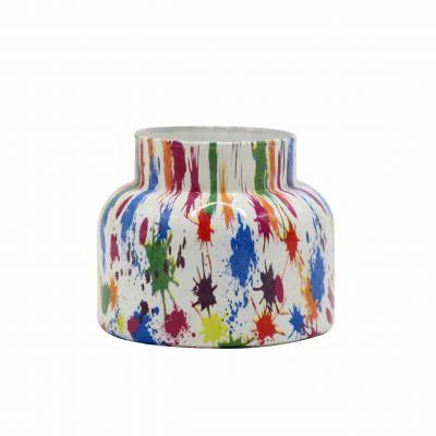 Wholesale empty glass candle container for home decor