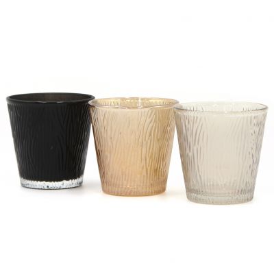 Wholesale Pure Color Beautiful Candle Box Temperament Glass Candle Container