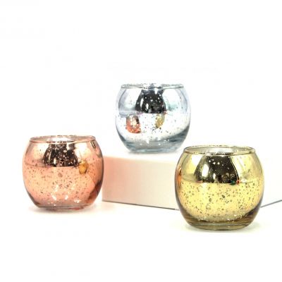 Glitte Candle Container Luxury Amber Candle Glass Jar