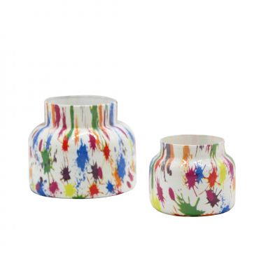 Wholesale unique big glass candle jars candle container for spring