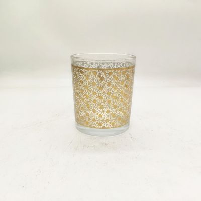 Gold small sun logo tyrant gold small and smart glass candle holder