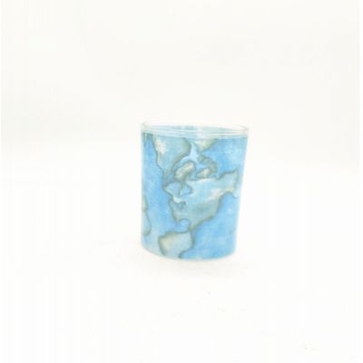 Sticker blue sea navigator's dream is worth having a glass candle holder