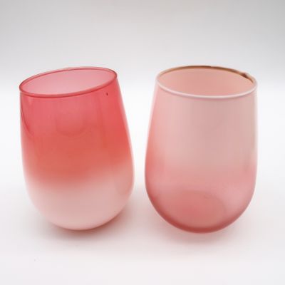 Luxury Valentine's Day Special Style Empty Matte Pink Candle Jar/Vessel/Container for candle