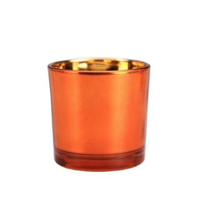 Wholesale other candle holders in bulk customized processing electroplating spray color candle cup