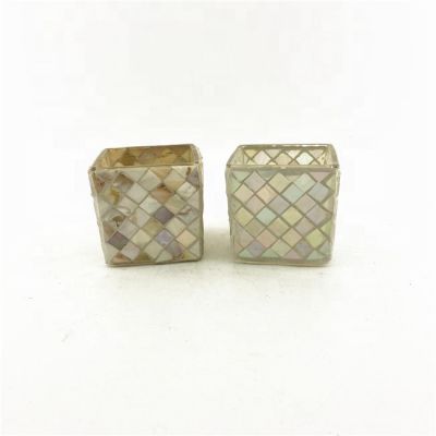 Home Decorative Tableware Classic Mosaic small pretty candle holder for wedding decoration