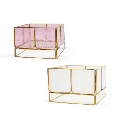Luxury candle holder Decorative glass candle holder for wedding, glass candle holder
