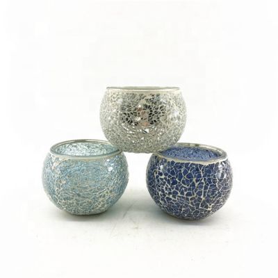 Factory Outlets Colorful Glass mosaic votive candle holder for Wedding And Home Decoration