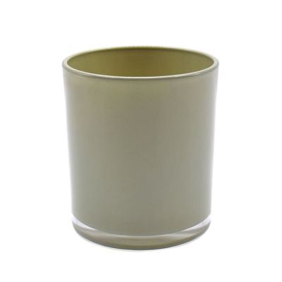 customs empty inner gray coating cylinder 10oz candle container