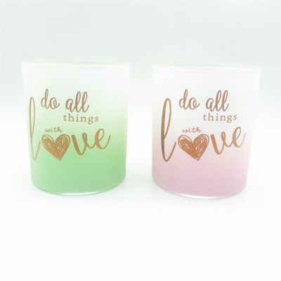 Custom patterned candle cups are used for home decor