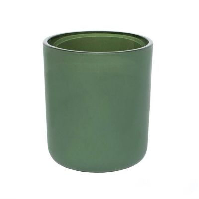 Wholesale large empty glass candle jars glass jars green for candles