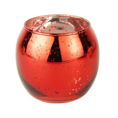 Christmas Red Glass Candle Holder Luxury Candle Holder Glass Bulk