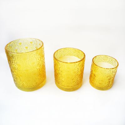 Candle holder glass containers of various colors, factory-customized candle jars