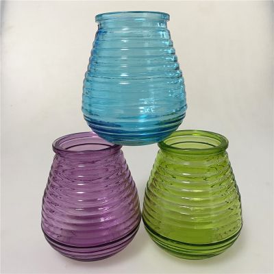 Cheap Classic Wishing Red Blue Green Violet Votive Glass Candle Jar Holder for Home Decoration Wedding