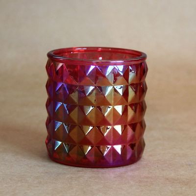 wholesale glass candle jar with wood crackling