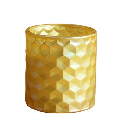 high quality yellow glass candle holder candle glass jar