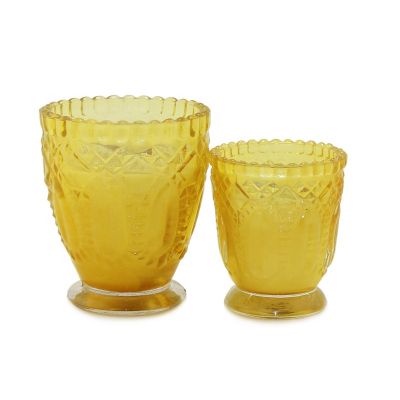 China new glass candle jar candle holder