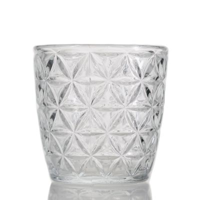 Clear wedding decoration candle holder 6oz glass candle holders for sell